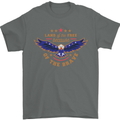 Land of the Free USA Veteran Independence Day Mens T-Shirt 100% Cotton Charcoal