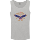 Land of the Free USA Veteran Independence Day Mens Vest Tank Top Sports Grey