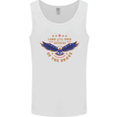 Land of the Free USA Veteran Independence Day Mens Vest Tank Top White