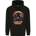 Laserflip Skateboards Skateboarder UFO Alien Mens 80% Cotton Hoodie Black
