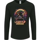 Laserflip Skateboards Skateboarder UFO Alien Mens Long Sleeve T-Shirt Black
