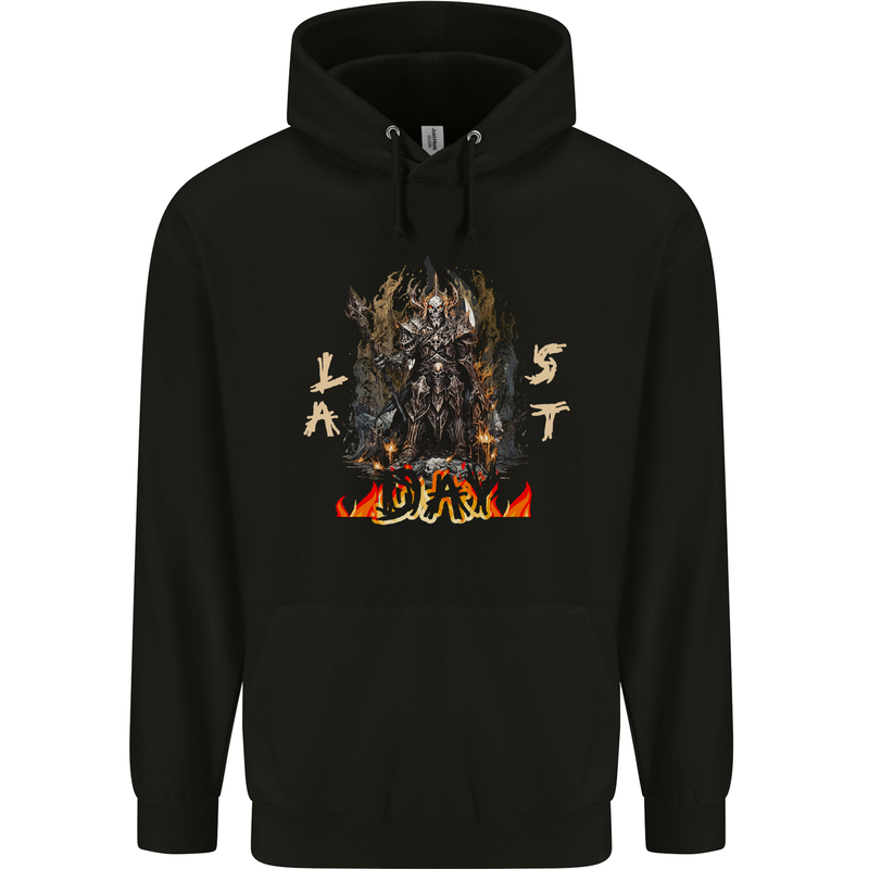 Last Day Skull Demon From Hell Childrens Kids Hoodie Black