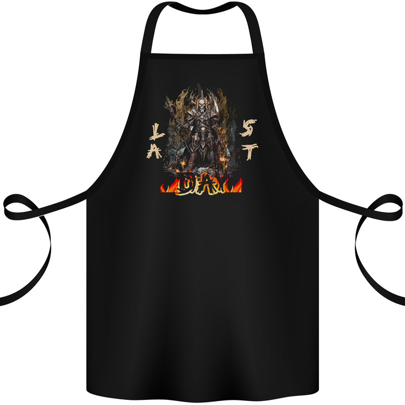 Last Day Skull Demon From Hell Cotton Apron 100% Organic Black