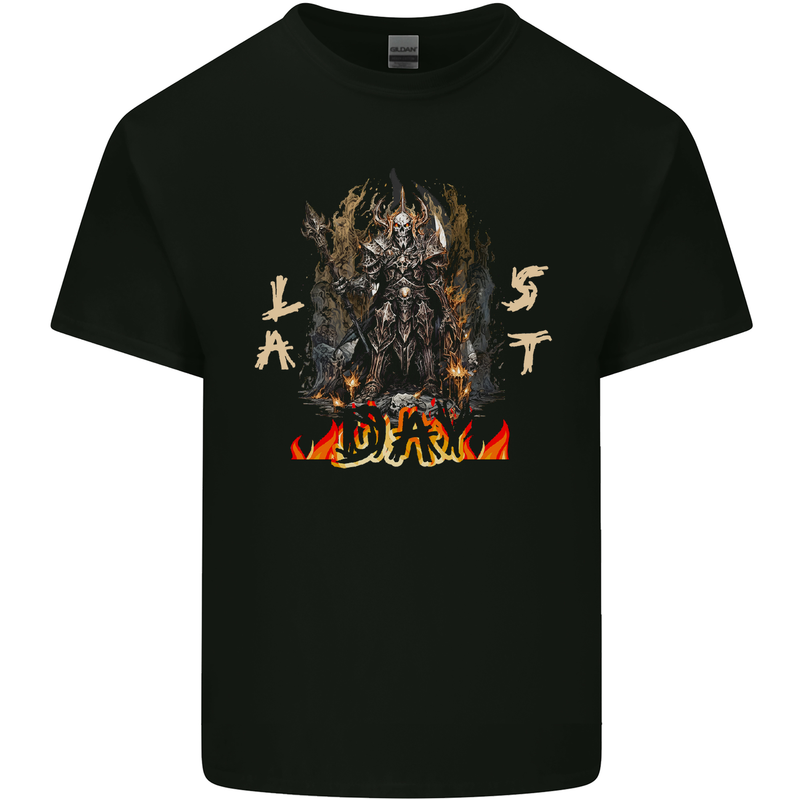 Last Day Skull Demon From Hell Kids T-Shirt Childrens Black