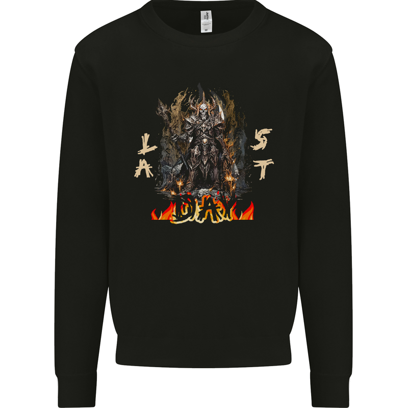 Last Day Skull Demon From Hell Mens Sweatshirt Jumper Black