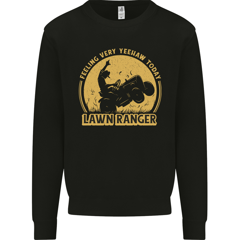 Lawn Ranger Funny Gardener Gardening Mens Sweatshirt Jumper Black