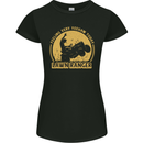 Lawn Ranger Funny Gardener Gardening Womens Petite Cut T-Shirt Black