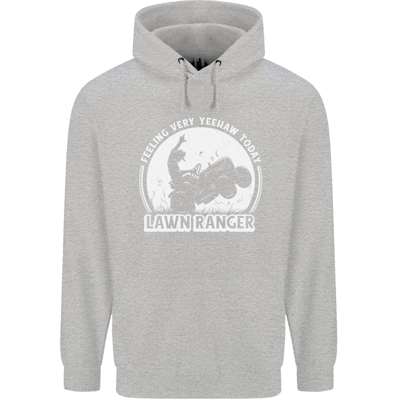 Lawn Ranger Funny Gardening Gardener Childrens Kids Hoodie Sports Grey
