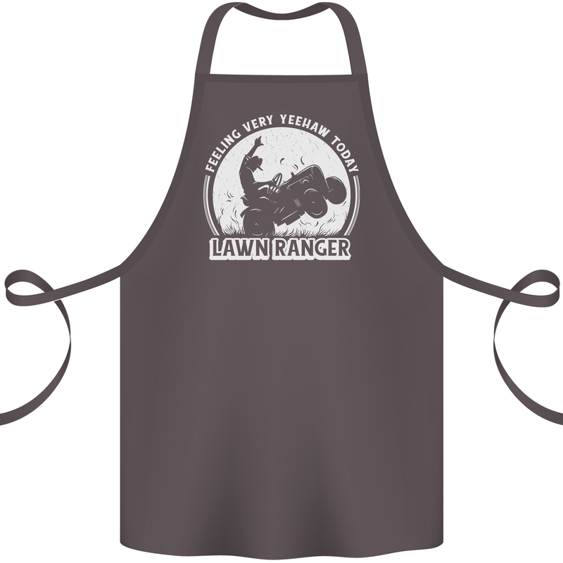 Lawn Ranger Funny Gardening Gardener Cotton Apron 100% Organic Dark Grey