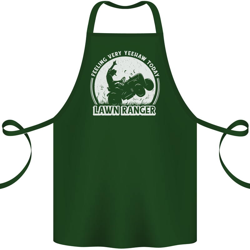 Lawn Ranger Funny Gardening Gardener Cotton Apron 100% Organic Forest Green