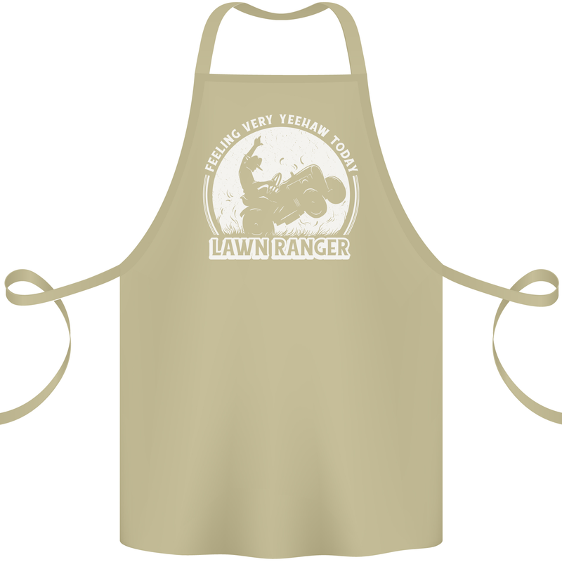 Lawn Ranger Funny Gardening Gardener Cotton Apron 100% Organic Khaki