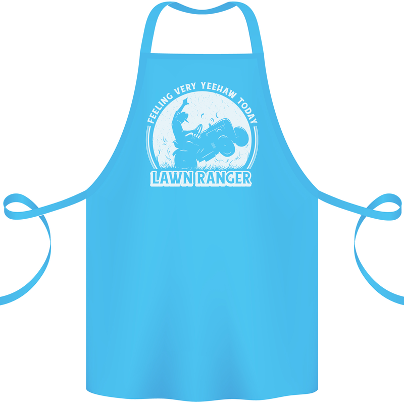 Lawn Ranger Funny Gardening Gardener Cotton Apron 100% Organic Turquoise