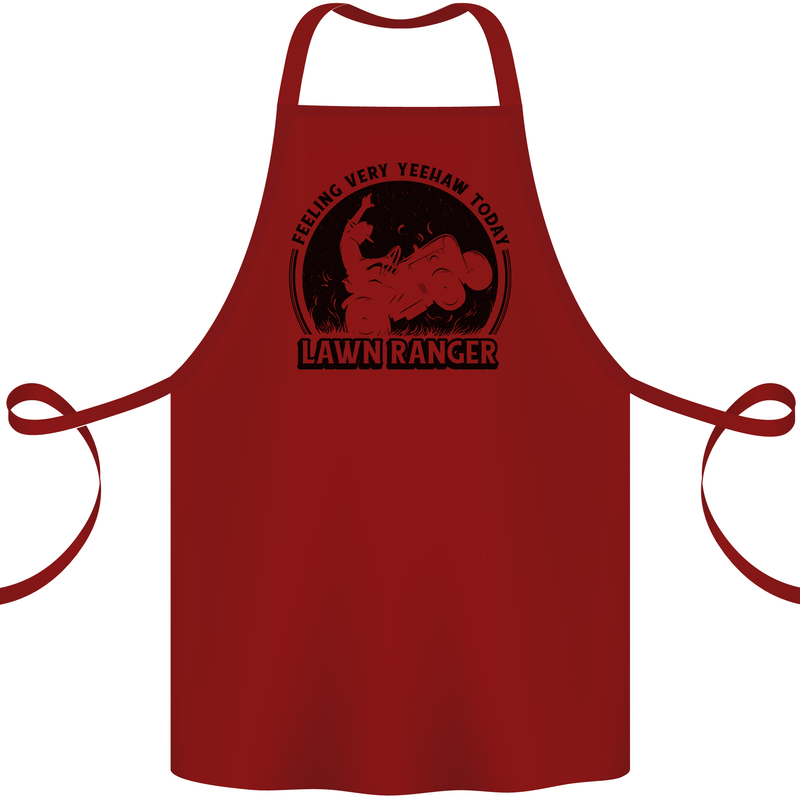 Lawn Ranger Funny Gardening Gardener Grass Cotton Apron 100% Organic Maroon