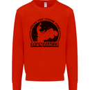Lawn Ranger Funny Gardening Gardener Grass Kids Sweatshirt Jumper Bright Red