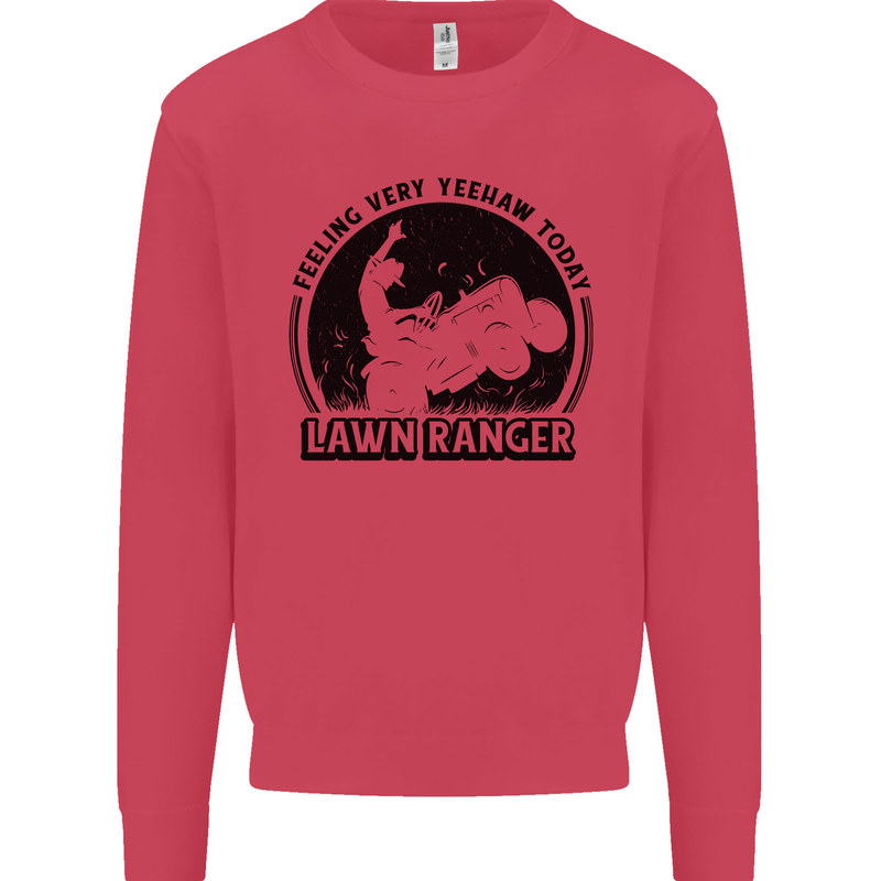 Lawn Ranger Funny Gardening Gardener Grass Kids Sweatshirt Jumper Heliconia