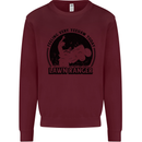 Lawn Ranger Funny Gardening Gardener Grass Kids Sweatshirt Jumper Maroon