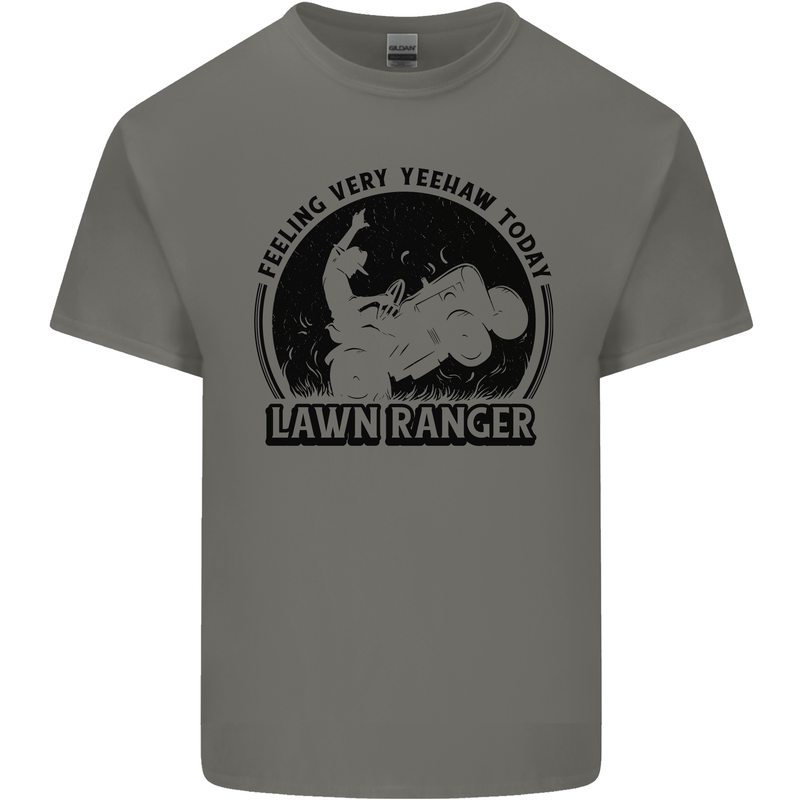 Lawn Ranger Funny Gardening Gardener Grass Kids T-Shirt Childrens Charcoal
