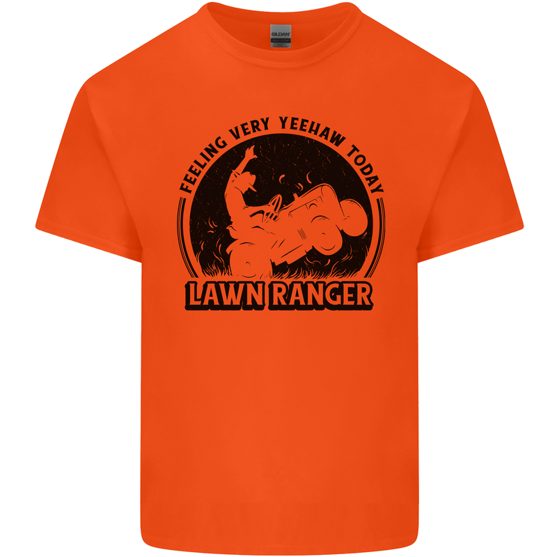 Lawn Ranger Funny Gardening Gardener Grass Kids T-Shirt Childrens Orange