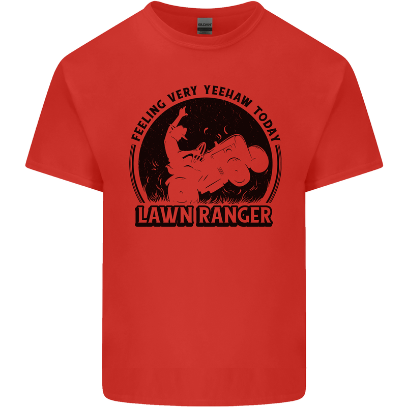 Lawn Ranger Funny Gardening Gardener Grass Kids T-Shirt Childrens Red