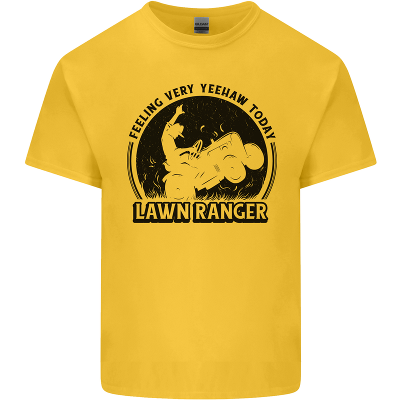 Lawn Ranger Funny Gardening Gardener Grass Kids T-Shirt Childrens Yellow