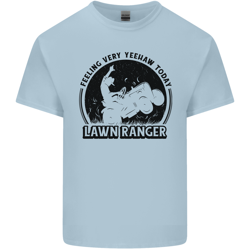 Lawn Ranger Funny Gardening Gardener Grass Mens Cotton T-Shirt Tee Top Light Blue