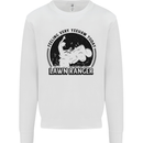 Lawn Ranger Funny Gardening Gardener Grass Mens Sweatshirt Jumper White