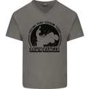 Lawn Ranger Funny Gardening Gardener Grass Mens V-Neck Cotton T-Shirt Charcoal