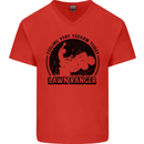 Lawn Ranger Funny Gardening Gardener Grass Mens V-Neck Cotton T-Shirt Red