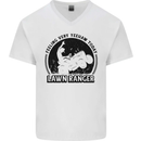 Lawn Ranger Funny Gardening Gardener Grass Mens V-Neck Cotton T-Shirt White