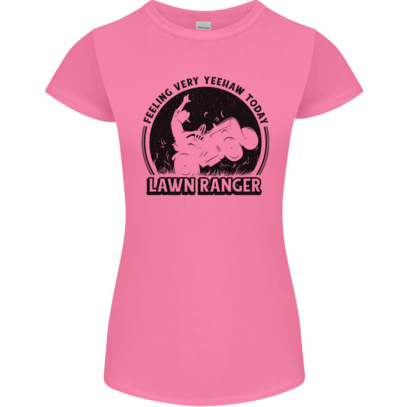 Lawn Ranger Funny Gardening Gardener Grass Womens Petite Cut T-Shirt Azalea