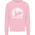 Lawn Ranger Funny Gardening Gardener Kids Sweatshirt Jumper Light Pink