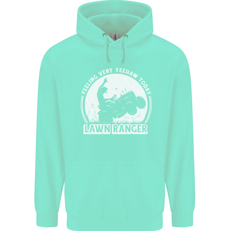 Lawn Ranger Funny Gardening Gardener Mens 80% Cotton Hoodie Peppermint
