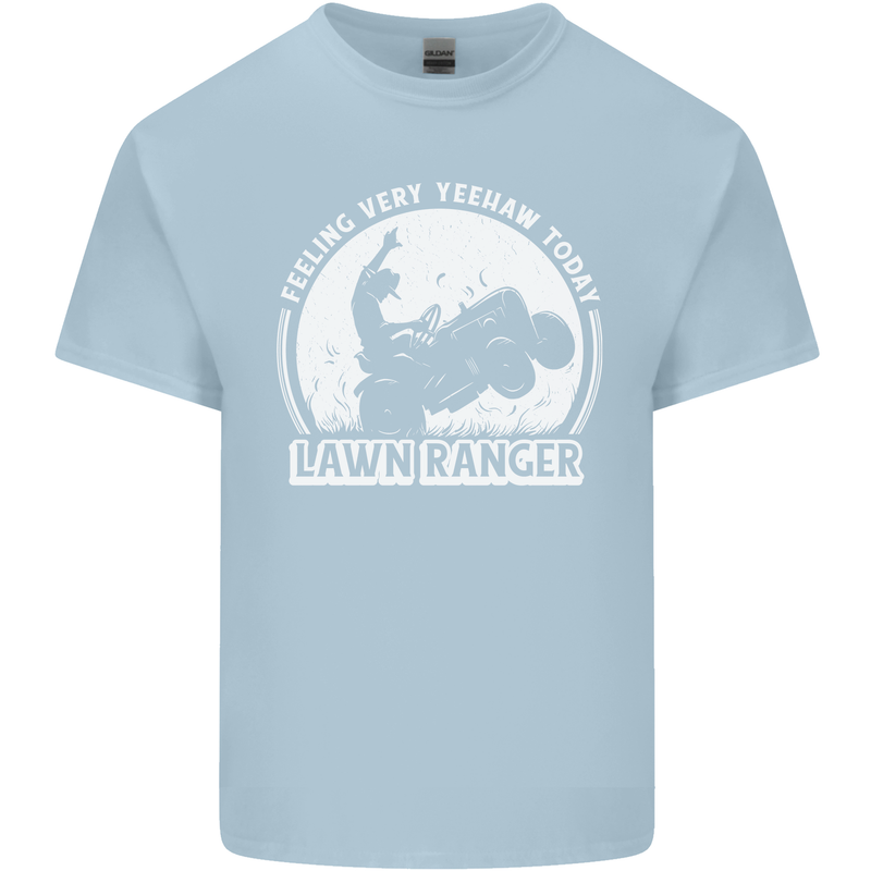 Lawn Ranger Funny Gardening Gardener Mens Cotton T-Shirt Tee Top Light Blue