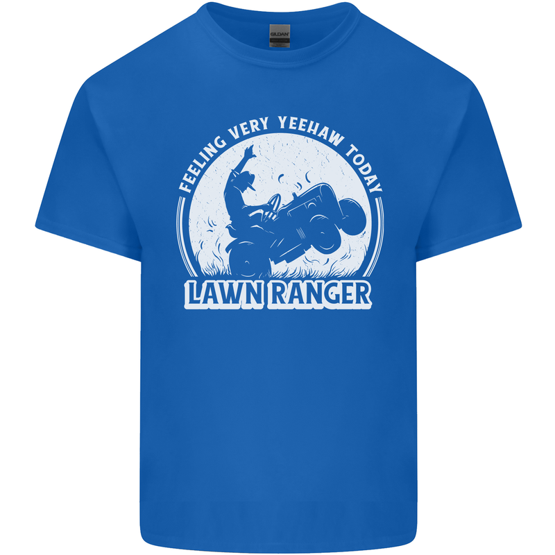 Lawn Ranger Funny Gardening Gardener Mens Cotton T-Shirt Tee Top Royal Blue