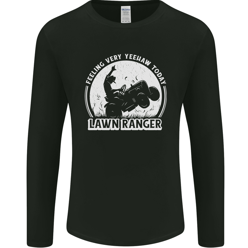 Lawn Ranger Funny Gardening Gardener Mens Long Sleeve T-Shirt Black
