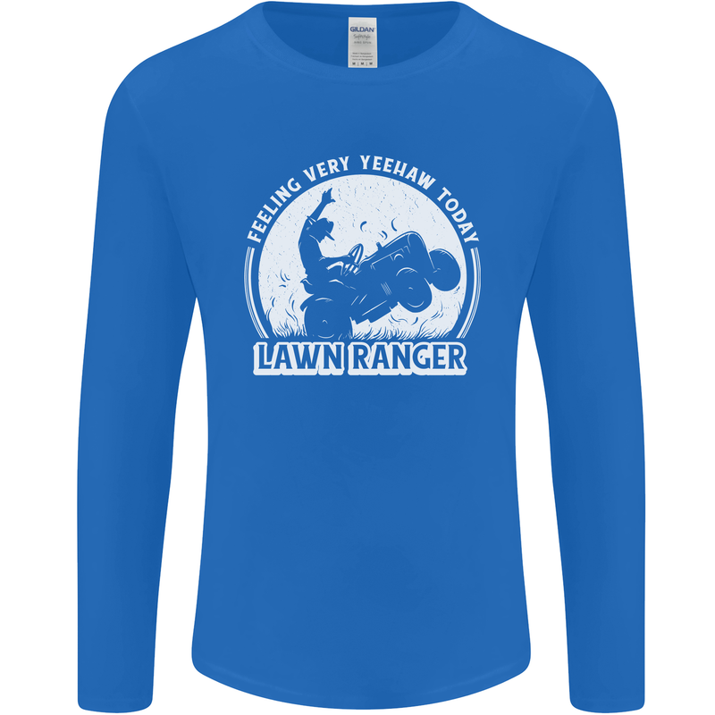 Lawn Ranger Funny Gardening Gardener Mens Long Sleeve T-Shirt Royal Blue