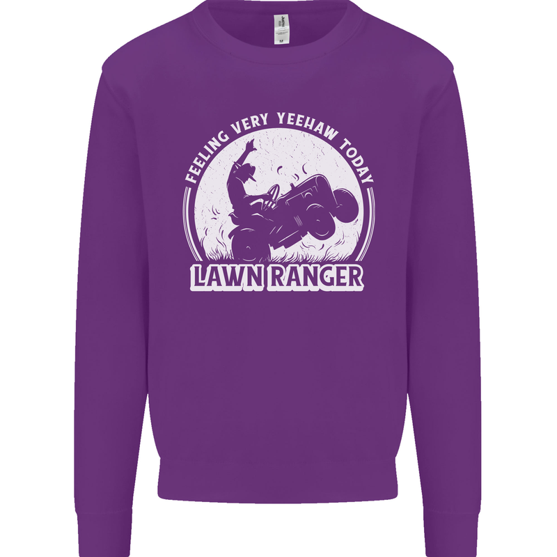 Lawn Ranger Funny Gardening Gardener Mens Sweatshirt Jumper Purple