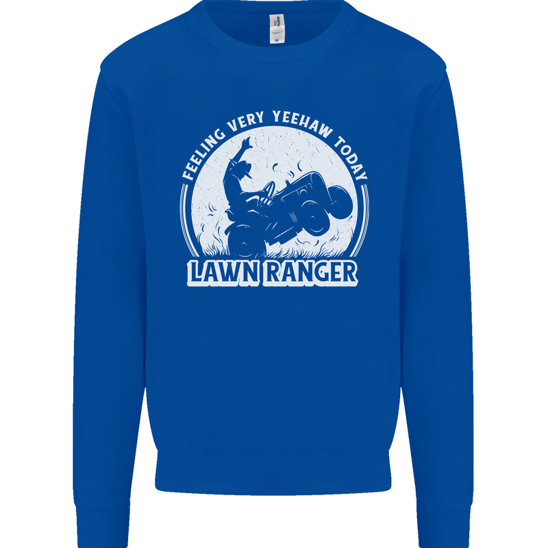 Lawn Ranger Funny Gardening Gardener Mens Sweatshirt Jumper Royal Blue