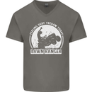 Lawn Ranger Funny Gardening Gardener Mens V-Neck Cotton T-Shirt Charcoal