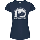Lawn Ranger Funny Gardening Gardener Womens Petite Cut T-Shirt Navy Blue