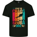 Leave the Chaos Go Scuba Diving Diver Dive Kids T-Shirt Childrens Black