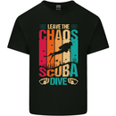 Leave the Chaos Go Scuba Diving Diver Dive Kids T-Shirt Childrens Black