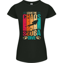 Leave the Chaos Go Scuba Diving Diver Dive Womens Petite Cut T-Shirt Black