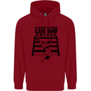 Leg Day Funny Bodybuilding Gym Training Childrens Kids Hoodie Red