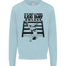 Leg Day Funny Bodybuilding Gym Training Kids Sweatshirt Jumper Light Blue