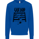 Leg Day Funny Bodybuilding Gym Training Kids Sweatshirt Jumper Royal Blue