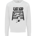 Leg Day Funny Bodybuilding Gym Training Kids Sweatshirt Jumper White
