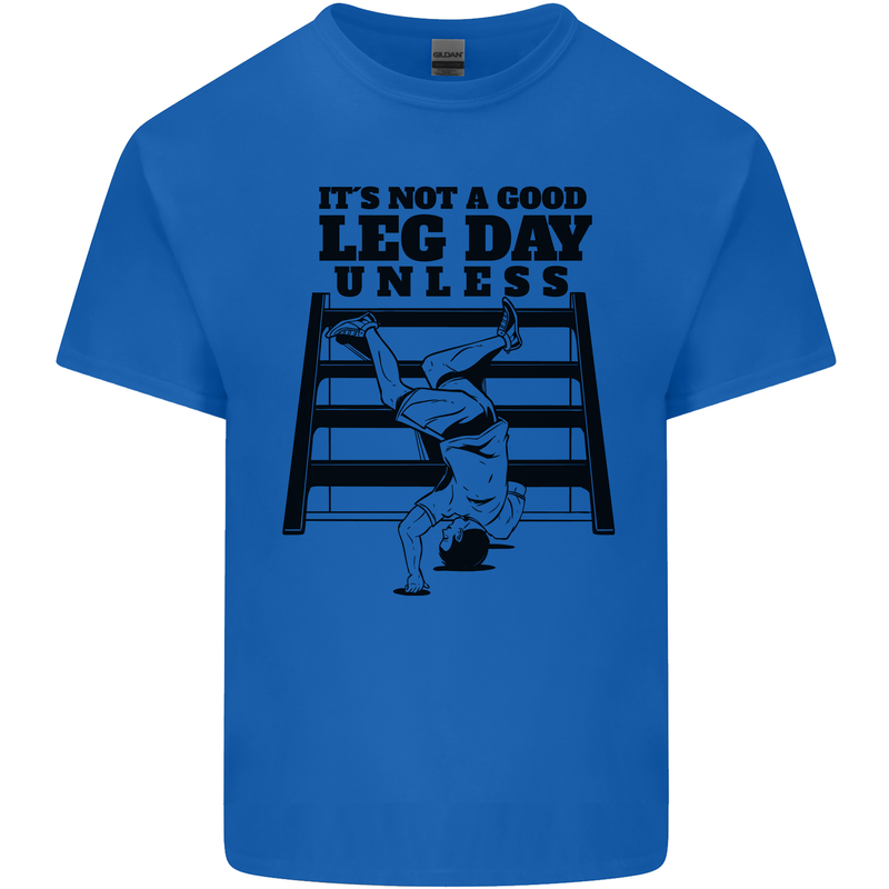 Leg Day Funny Bodybuilding Gym Training Kids T-Shirt Childrens Royal Blue