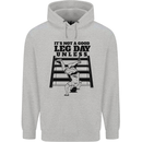 Leg Day Funny Bodybuilding Gym Training Mens 80% Cotton Hoodie Sports Grey