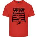 Leg Day Funny Bodybuilding Gym Training Mens Cotton T-Shirt Tee Top Red
